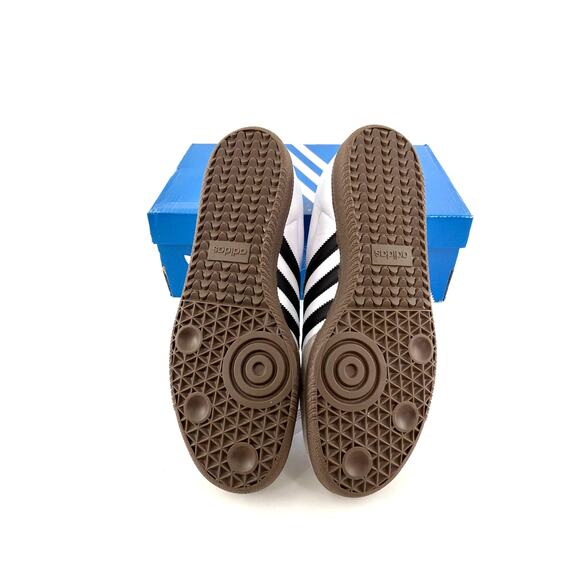 Adidas Men's Cloud White Core Black Gum Samba Original Shoes Size 10 - Picture 9 of 14